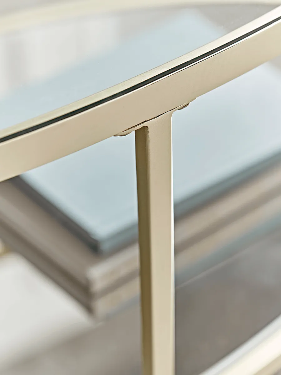 Cox & Cox Coffee Tables<Glass Display Coffee Table - Soft Gold