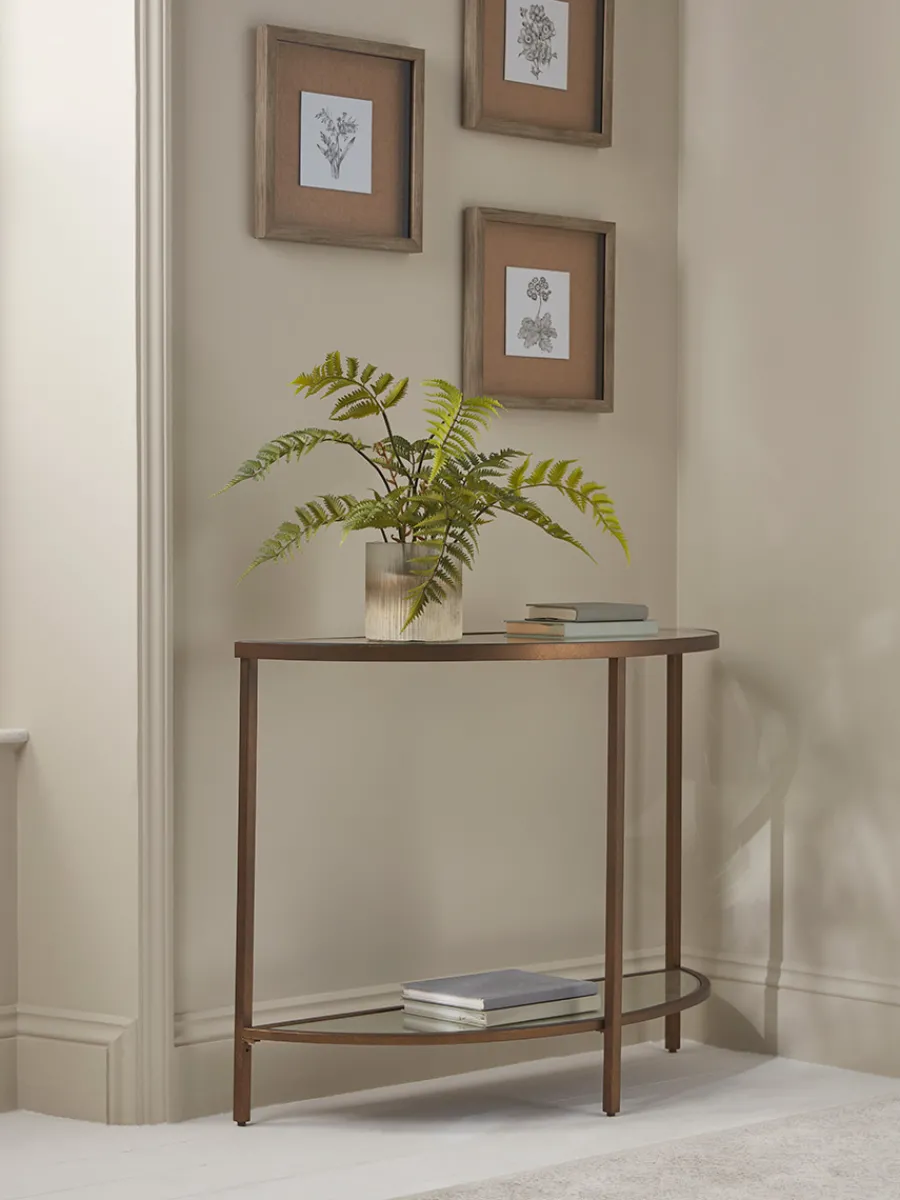 Cox & Cox Console Tables<Glass Display Console Table - Aged Bronze