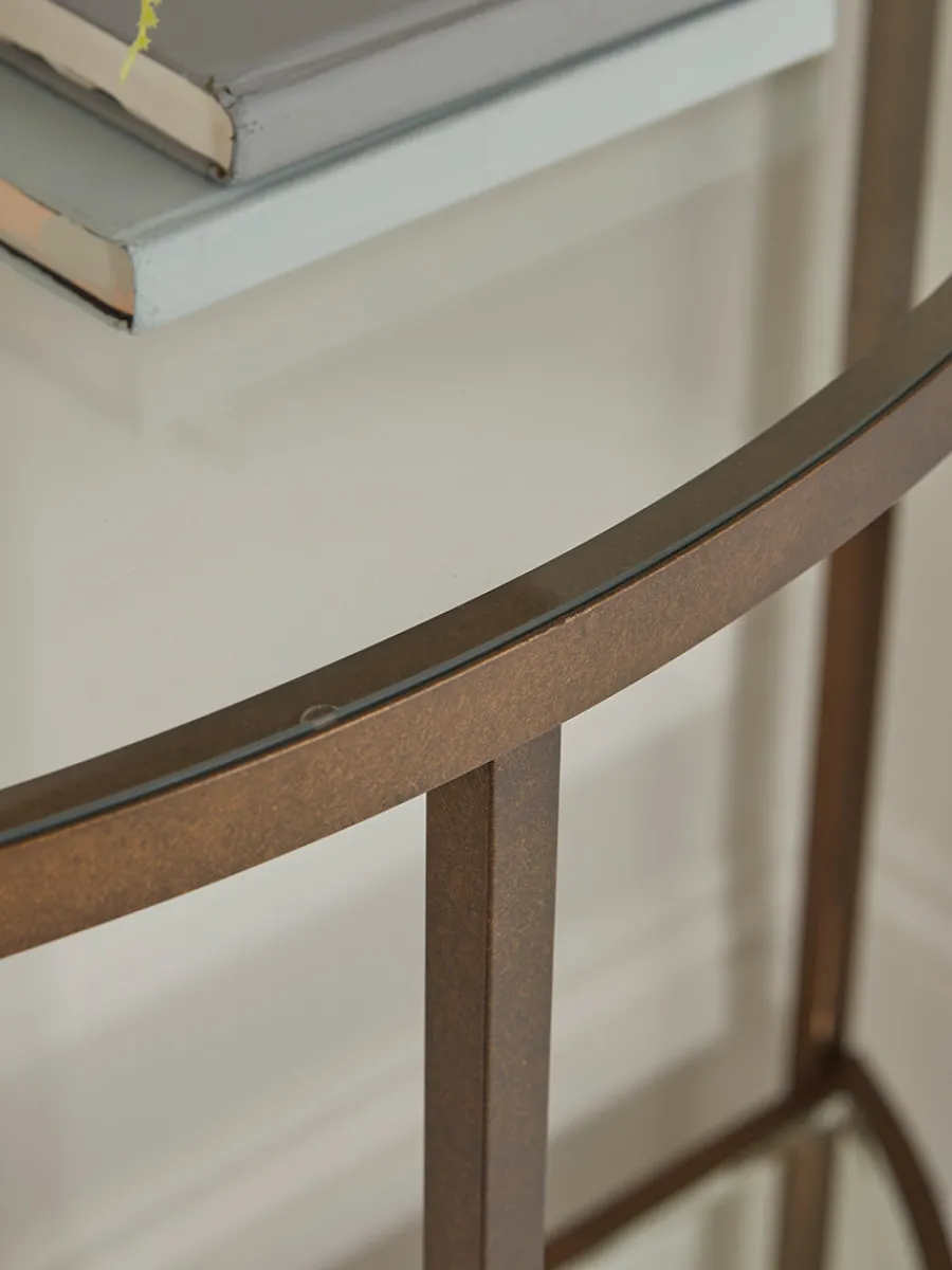 Cox & Cox Console Tables<Glass Display Console Table - Aged Bronze