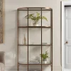 Cox & Cox Bookcases & Shelf Units<Glass Display Shelf Unit - Aged Bronze