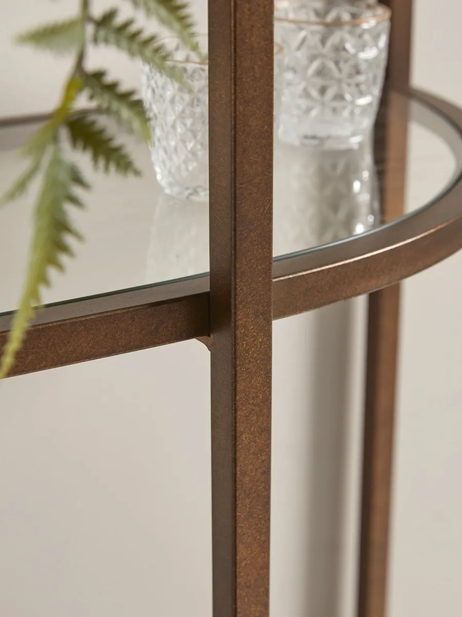 Cox & Cox Bookcases & Shelf Units<Glass Display Shelf Unit - Aged Bronze