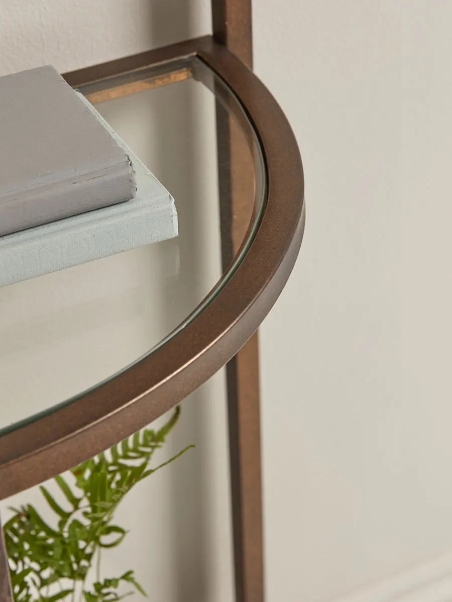 Cox & Cox Bookcases & Shelf Units<Glass Display Shelf Unit - Aged Bronze