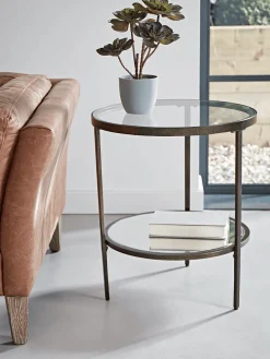 Cox & Cox Side Tables<Glass Display Side Table - Aged Bronze