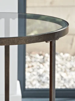 Cox & Cox Side Tables<Glass Display Side Table - Aged Bronze