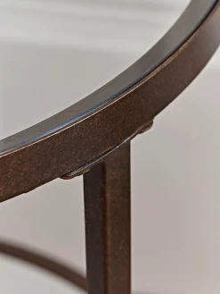 Cox & Cox Side Tables<Glass Display Side Table - Aged Bronze