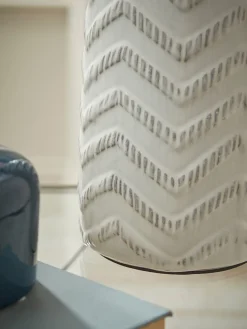 Cox & Cox Table Lamps<Glazed Chevron Table Lamp