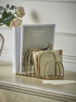 Cox & Cox Kitchen Accessories & Tableware<Golden Metal Storage Rack