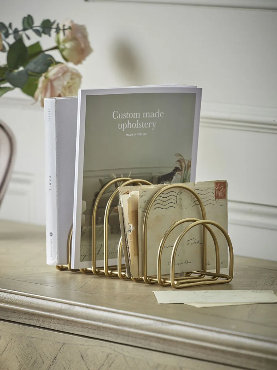 Cox & Cox Kitchen Accessories & Tableware<Golden Metal Storage Rack