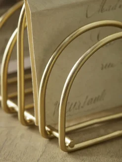 Cox & Cox Kitchen Accessories & Tableware<Golden Metal Storage Rack