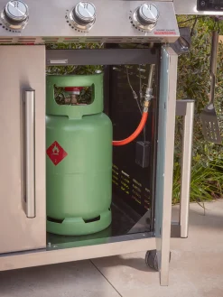 Cox & Cox Outdoor Cooking<Gourmet Gas & Charcoal Stainless Steel BBQ - 4 Burner