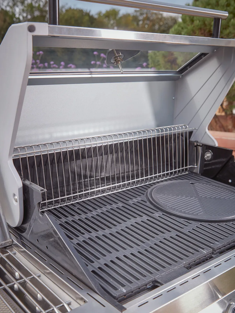 Cox & Cox Outdoor Cooking<Gourmet Gas & Charcoal Stainless Steel BBQ - 4 Burner