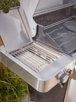 Cox & Cox Outdoor Cooking<Gourmet Gas & Charcoal Stainless Steel BBQ - 4 Burner