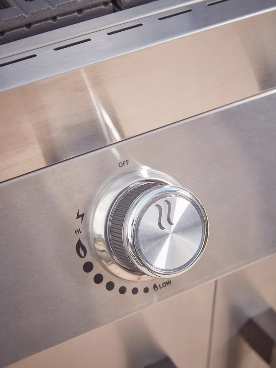 Cox & Cox Outdoor Cooking<Gourmet Gas & Charcoal Stainless Steel BBQ - 4 Burner