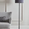 Cox & Cox Floor Lamps<Grey & Black Floor Lamp