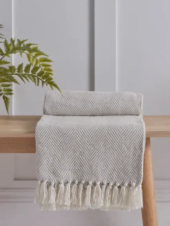 Cox & Cox Throws<Grey Chevron Throw