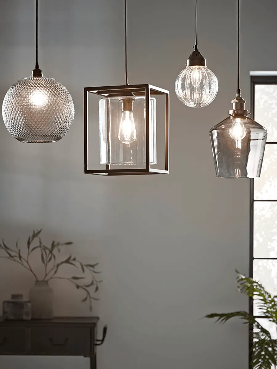 Cox & Cox Pendants<Grey Glass Pendant