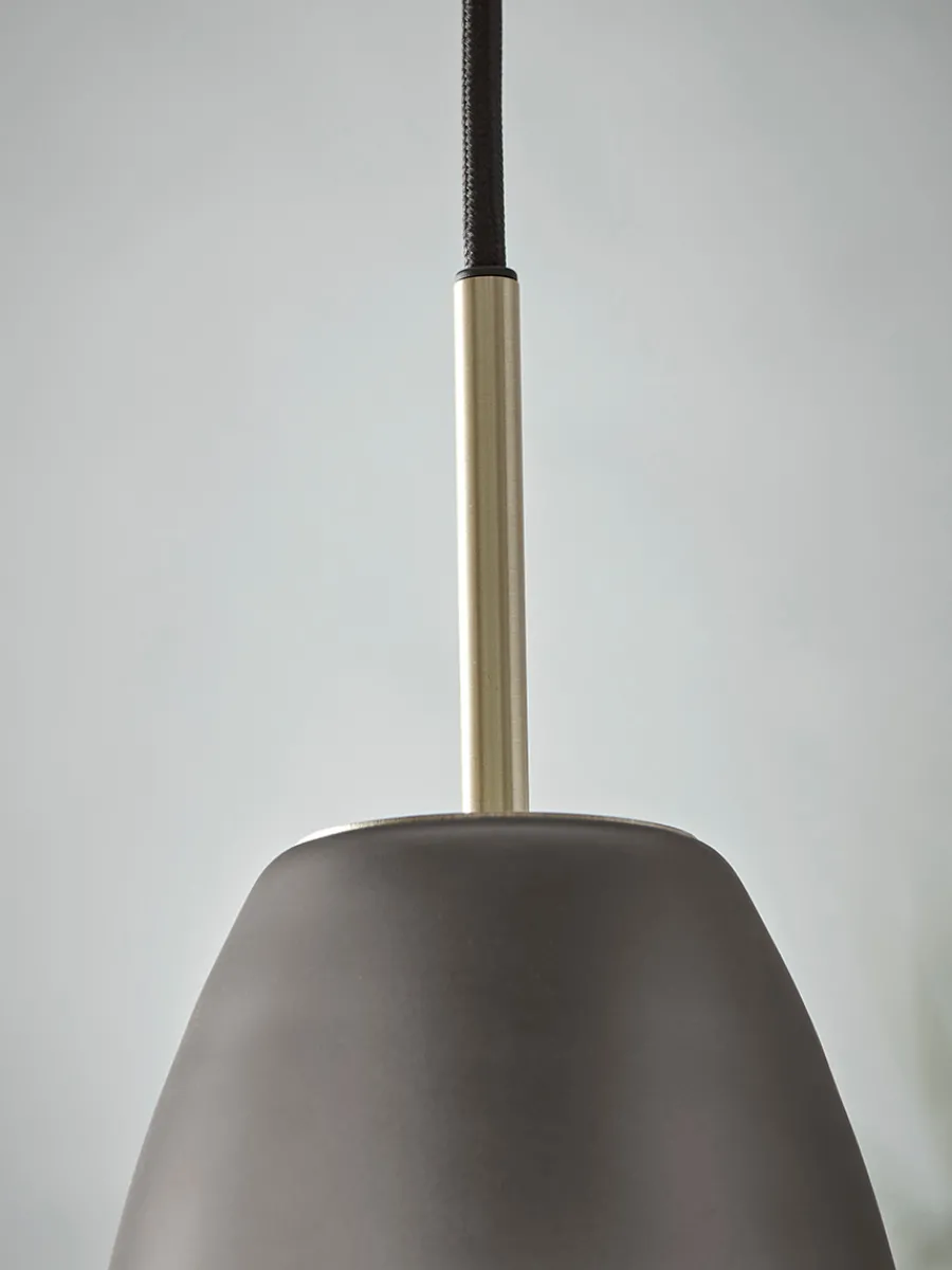 Cox & Cox Pendants<Grey Ombre Frosted Glass Pendant