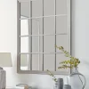 Cox & Cox Decorative Mirrors|Wall Mirrors<Grey Panelled Window Mirror