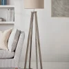 Cox & Cox Floor Lamps<Grey Washed Floor Lamp