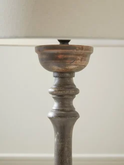 Cox & Cox Floor Lamps<Greywash Turned Floor Lamp