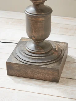 Cox & Cox Floor Lamps<Greywash Turned Floor Lamp