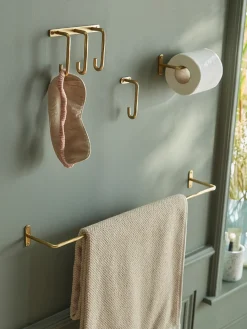 Cox & Cox Hardware<Hammered Brass Towel Rail