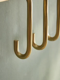 Cox & Cox Hooks & Hook Racks<Hammered Brass Triple Hook
