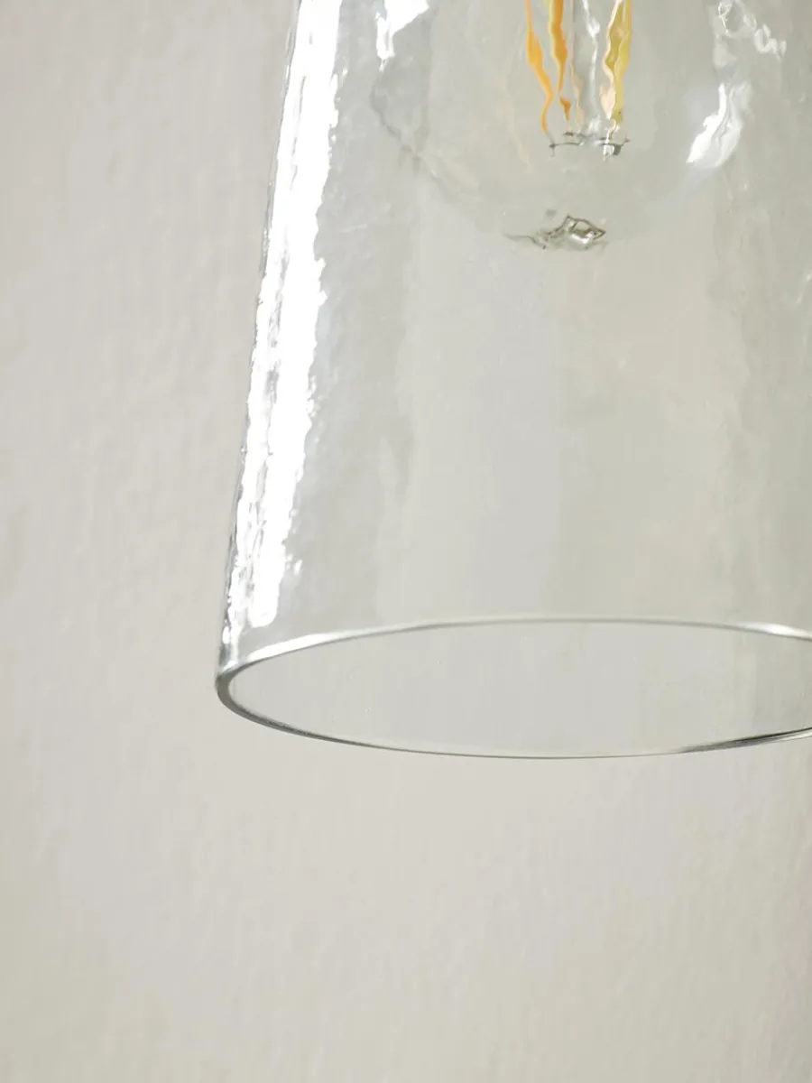 Cox & Cox Wall Lights<Hammered Glass Wall Light