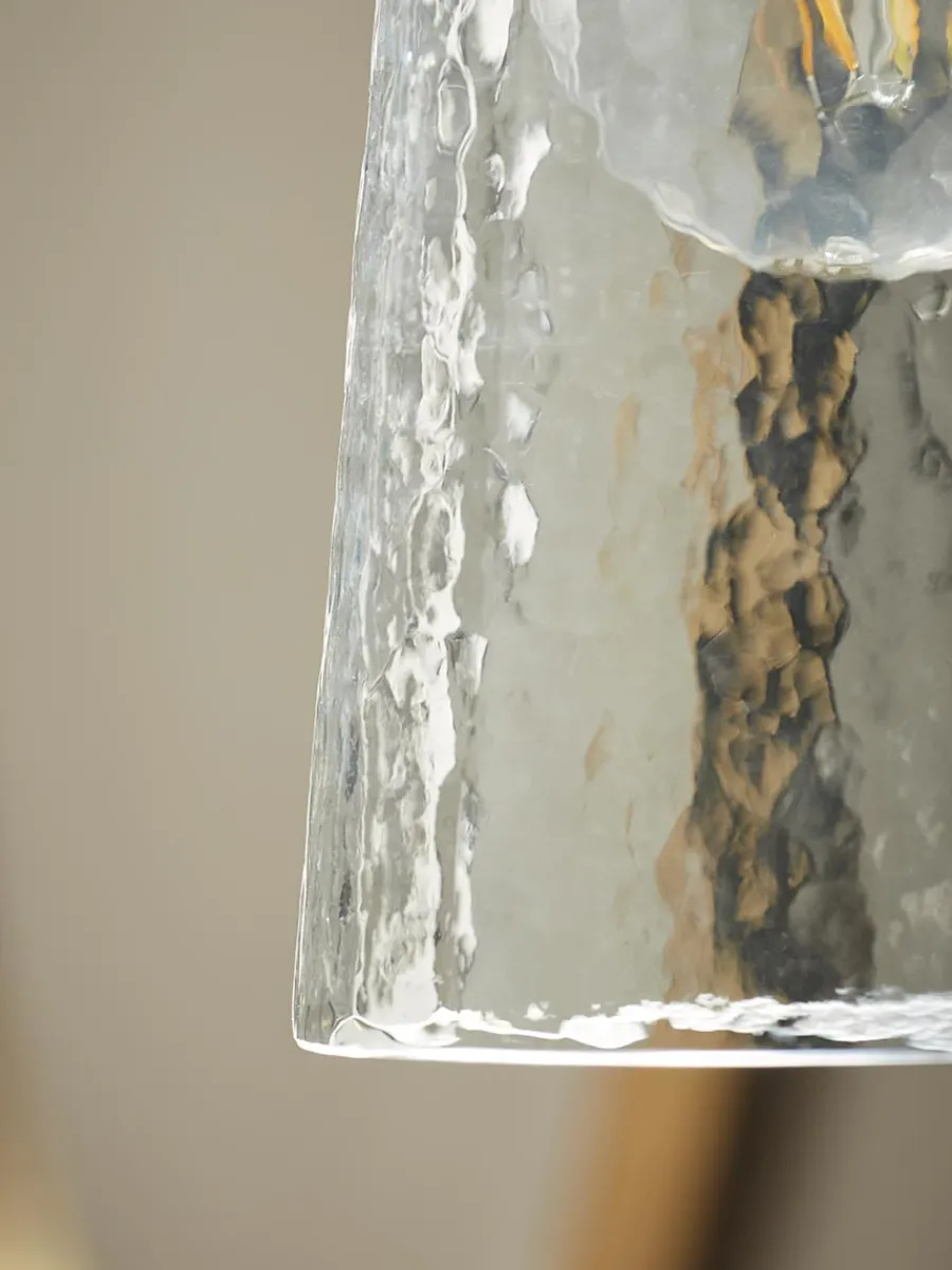 Cox & Cox Wall Lights<Hammered Glass Wall Light