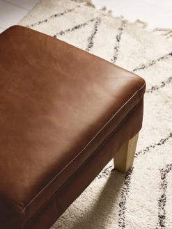 Cox & Cox Ottomans, Footstools & Pouffes<Hardwick Leather Footstool