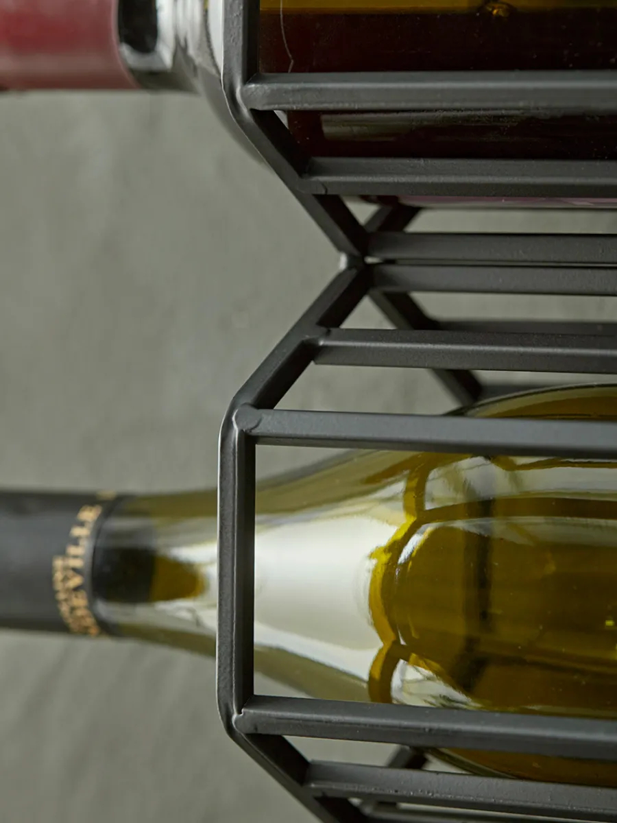 Cox & Cox Wine Racks & Kitchen Storage<Hexagonal Wine Rack - Black