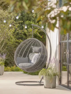 Cox & Cox Outdoor Hanging Chairs & Statement Chairs<Industrial Hanging Chair - Grey