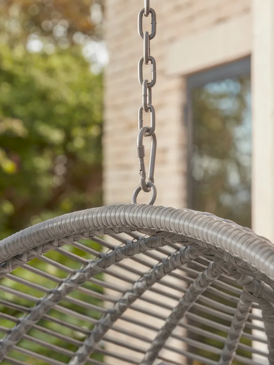 Cox & Cox Outdoor Hanging Chairs & Statement Chairs<Industrial Hanging Chair - Grey