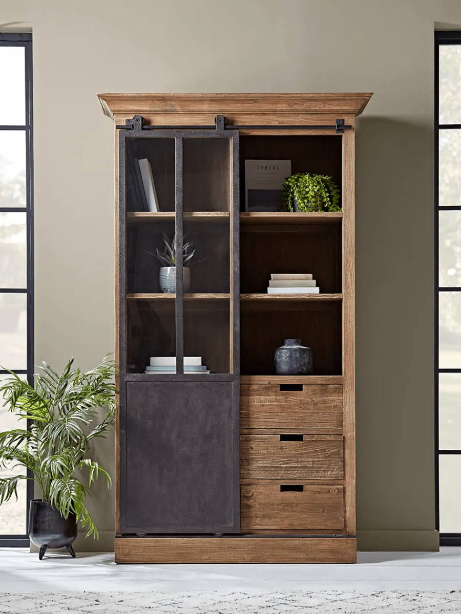 Cox & Cox Cabinets<Industrial Sliding Door Display Cabinet