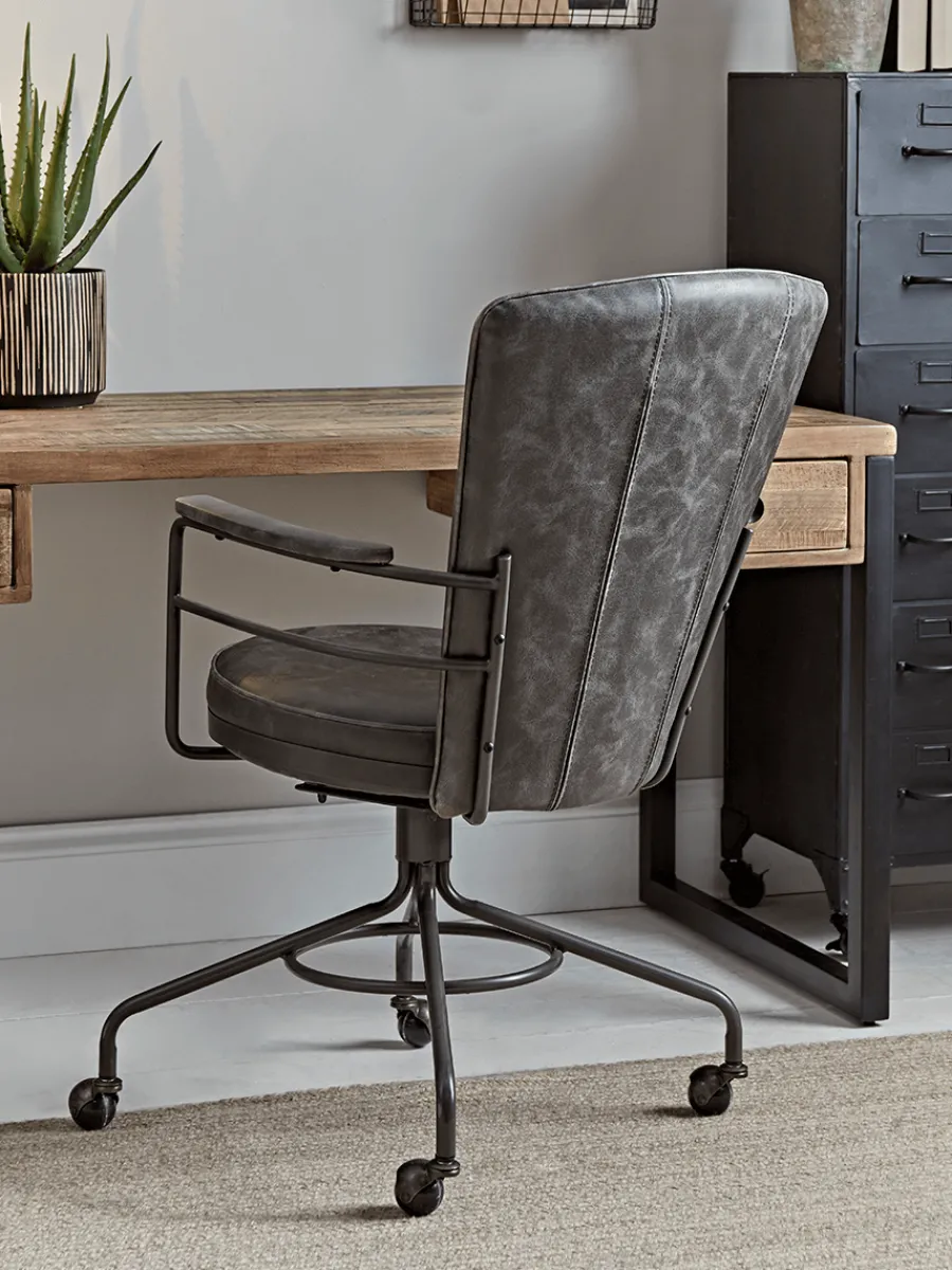 Cox & Cox Office Chairs<Industrial Style Office Chair - Grey