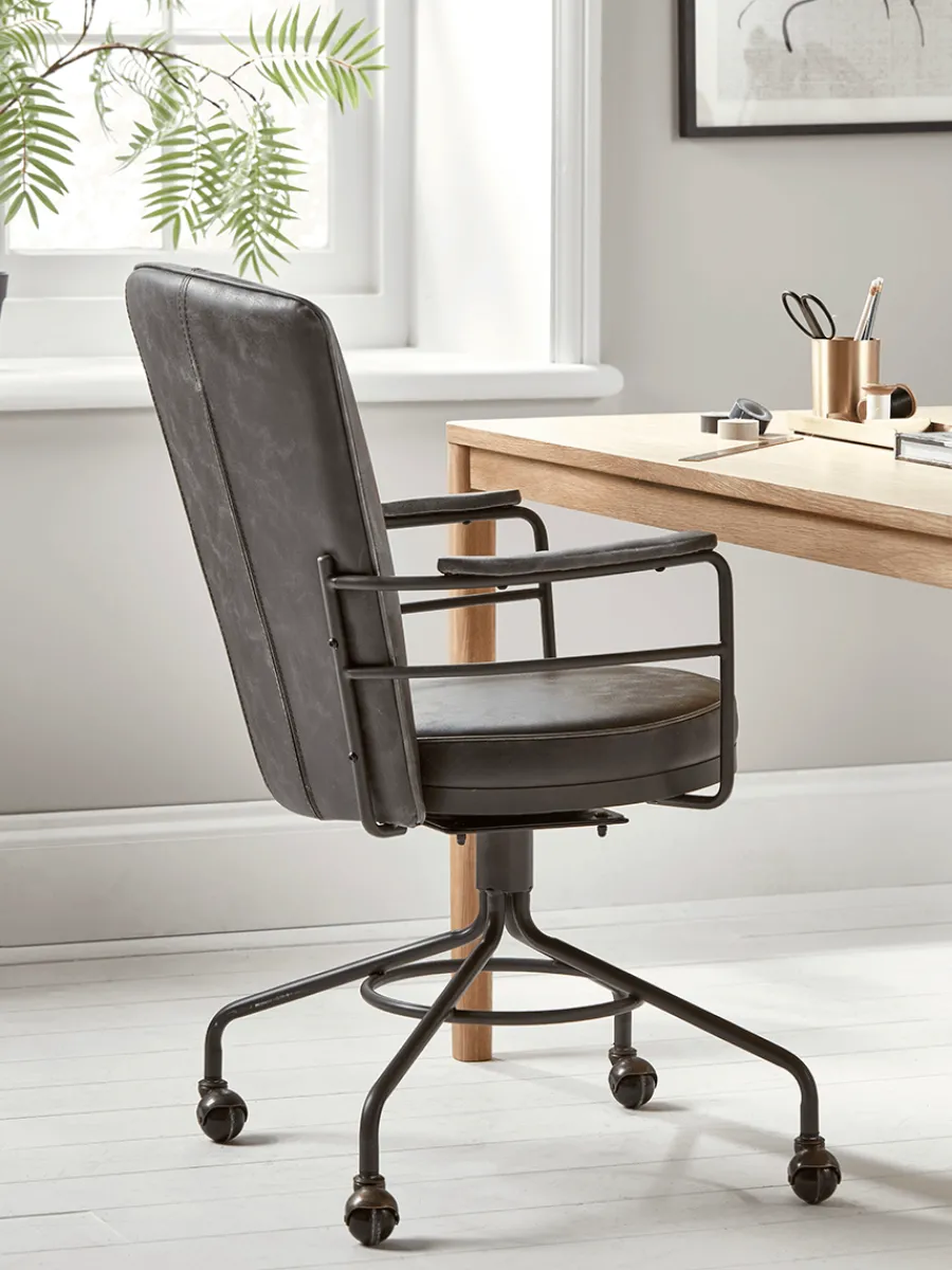 Cox & Cox Office Chairs<Industrial Style Office Chair - Grey
