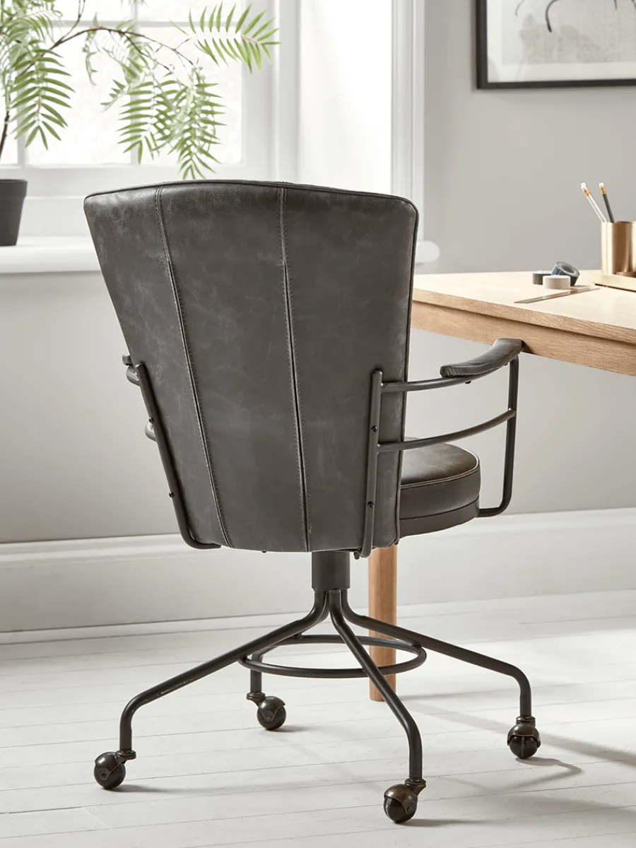 Cox & Cox Office Chairs<Industrial Style Office Chair - Grey