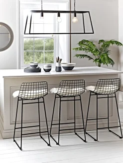 Cox & Cox Pendants<Large Metal Trapeze Pendant - Black