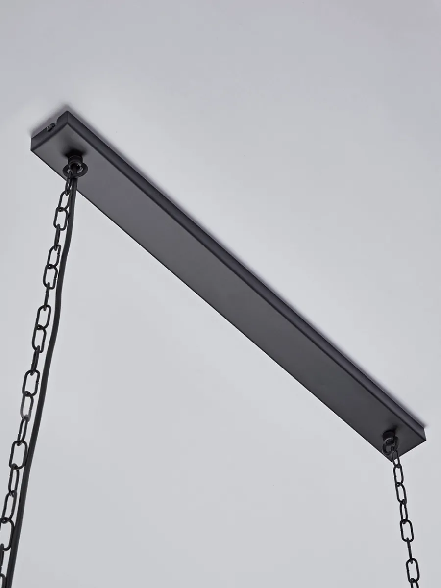 Cox & Cox Pendants<Large Metal Trapeze Pendant - Black