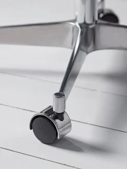 Cox & Cox Office Chairs<Leather Wheeled Tub Chair - Vintage Black