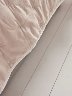 Cox & Cox Bedding|Bedding<Lightweight Cross Stitch Bedspread - Blush