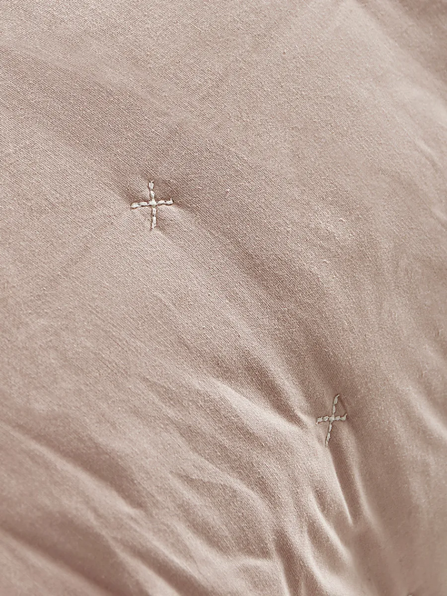 Cox & Cox Bedding|Bedding<Lightweight Cross Stitch Bedspread - Blush