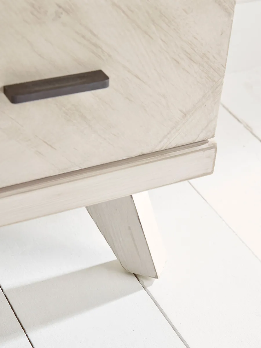 Cox & Cox Chests Of Drawers|Chests Of Drawers<Limewashed Parquet Chest of Drawers