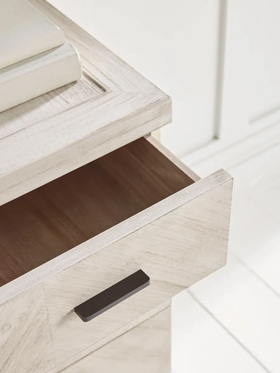 Cox & Cox Chests Of Drawers|Chests Of Drawers<Limewashed Parquet Chest of Drawers