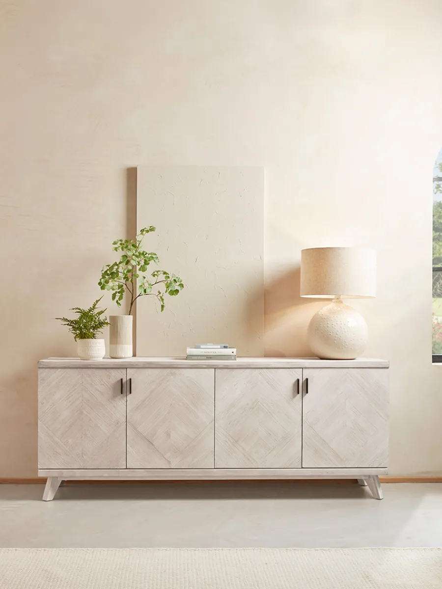 Cox & Cox Sideboards<Limewashed Parquet Sideboard
