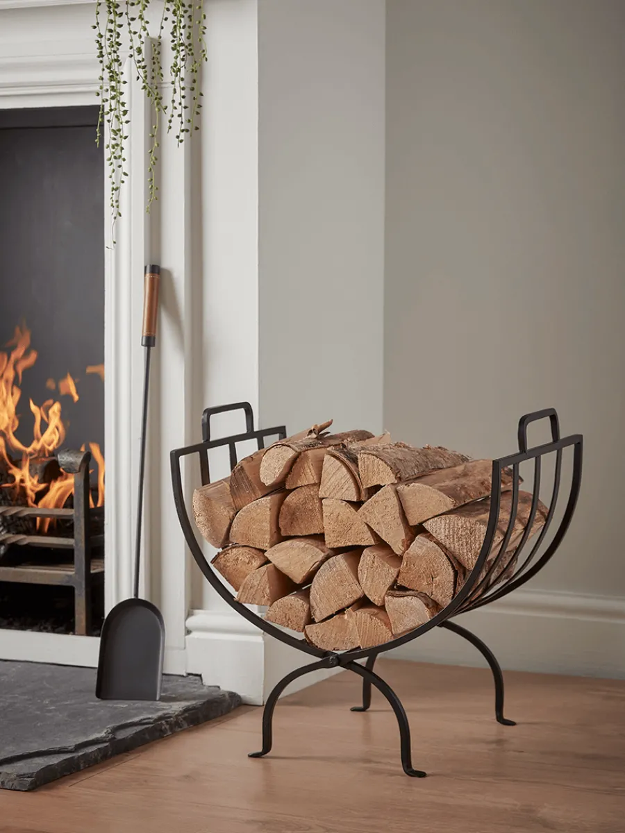 Cox & Cox Fireside<Linear Log Holder - Black