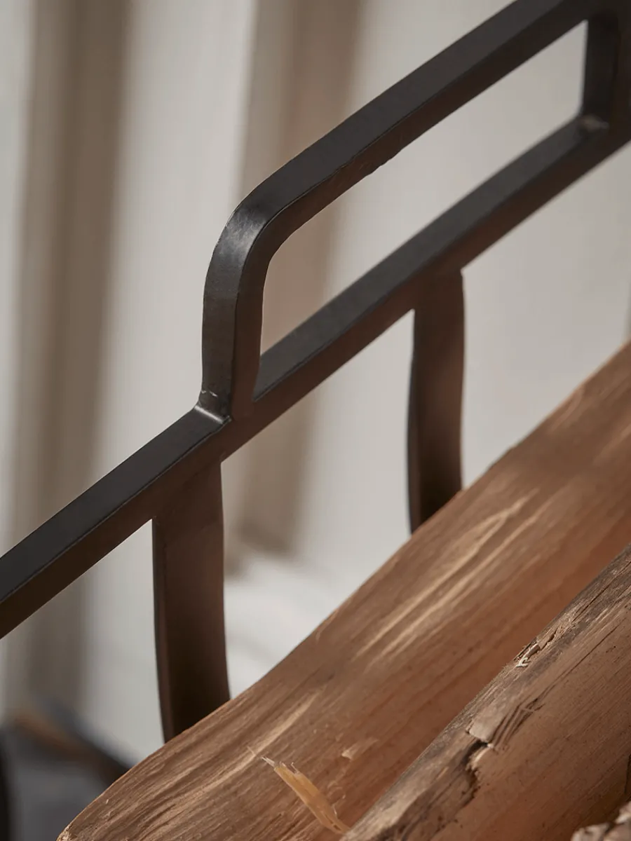 Cox & Cox Fireside<Linear Log Holder - Black