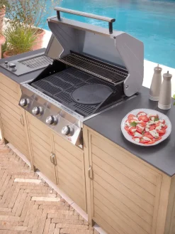 Cox & Cox Braziers & Firepits|Outdoor Cooking<Long Island BBQ & Integrated Storage Cabinet - 4 Burner