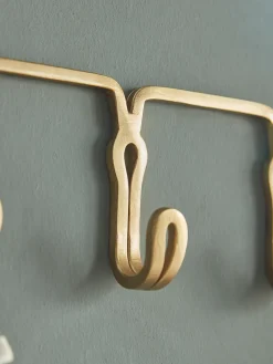 Cox & Cox Hooks & Hook Racks<Looped Brass Hooks