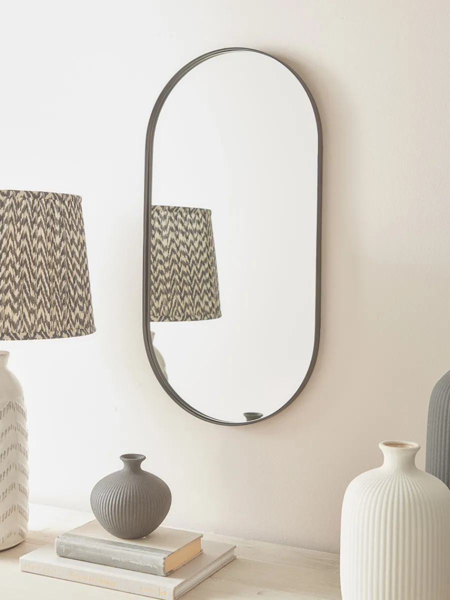 Cox & Cox Wall Mirrors<Lozenge Shaped Wall Mirror - Black